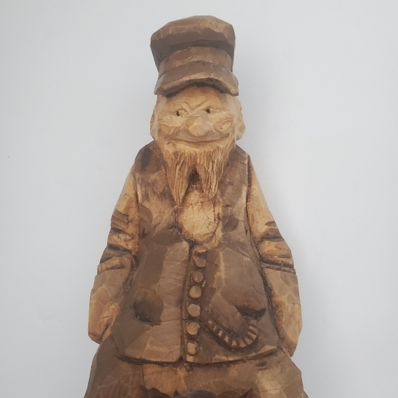 𝅺vintage Rare Hand Carved Folk Art Couple - Picture 5 of 9